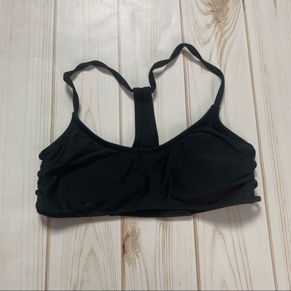 Black Caged Racerback Bikini Top